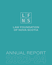 NS Law Foundation current Annual Report cover